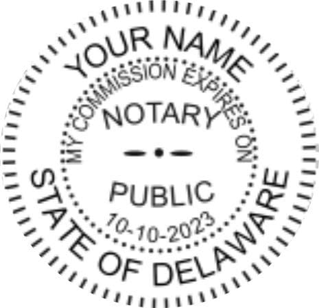 Delaware Notary Seal Embosser, Cep / El Modeli, 1-5 / 8 Baskı, Gümüş