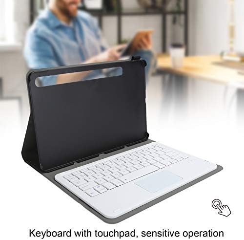 Bluetooth Klavyeli Klavye Kılıfı(Dokunmatik Yüzeyli), PU Deri Çıkarılabilir Kılıf Kablosuz Klavye Sağlam ve Çizilmeye Karşı